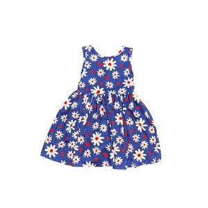MILA & ROSE Baby You're a Firework Tank Twirl Dress 4T Red White Blue Flowers